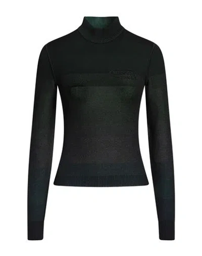 Missoni Woman Turtleneck Dark Green Size Xl Cotton, Polyamide, Elastane