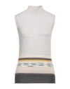 MISSONI MISSONI WOMAN TURTLENECK LIGHT GREY SIZE 12 WOOL