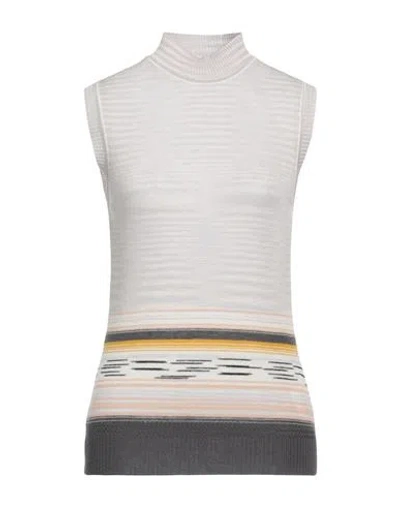 Missoni Woman Turtleneck Light Grey Size 8 Wool