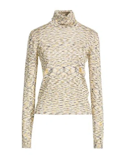 Missoni Woman Turtleneck Marigold Size 10 Viscose, Wool In Yellow