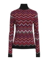 Missoni Zig-zag Knit Turtleneck Sweater In Purple