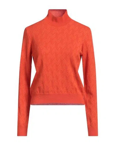 Missoni Woman Turtleneck Tomato Red Size Xl Wool, Cashmere