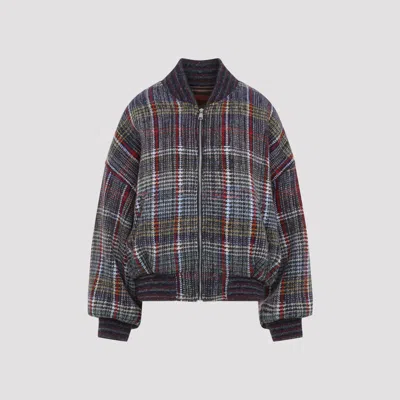 Missoni Checked Wool-caperdoni Padded Bomber Jacket In Multi