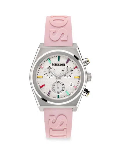 Missoni Women's 331 Active 38mm Stainless Steel & Silicone Strap Chronograph Watch In Sapphire