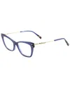 Missoni Ladies Blue Rectangular Eyeglass Frames Mis-0045-pjp In Blue