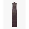 Missoni Sleeveless Dress In Black Plus Pink Base