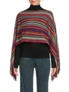 Missoni Women's Chevron Fringe Wool-blend Poncho In Multi