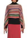 Missoni Women's Chevron Wool Blend Poncho In Multi