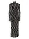 Missoni Langes Kleid Mit Stehkragen Aus Flammspitze In Black
