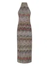 Missoni Halter Neck Mini Dress With Open Back In Multi