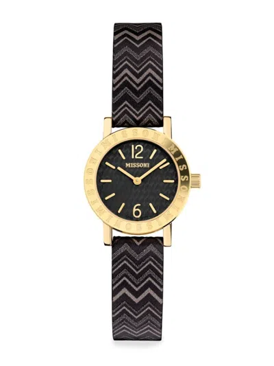 Missoni Estate Leather Watch In Sapphire