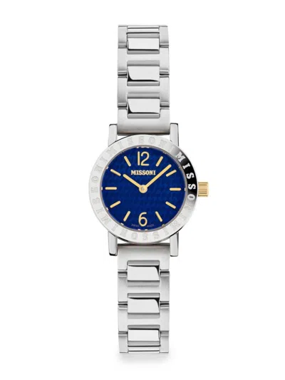 Missoni Women's Estate 27mm Stainless Steel Bracelet Watch In Blue