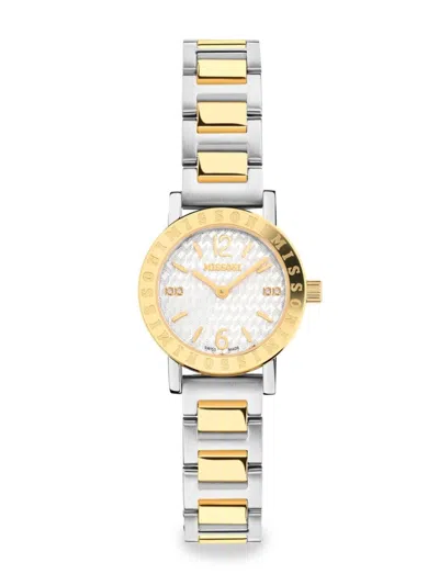 Missoni Women's Estate 27mm Two Tone Stainless Steel & 0.03 Tcw Diamond Bracelet Watch In Gold