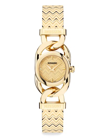 Missoni Women's Gioiello 22.8mm Ip Yellow Goldtone Stainless Steel Bracelet Watch