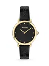 MISSONI WOMEN'S LETTERING 38MM STAINLESS STEEL & LEATHER STRAP WATCH