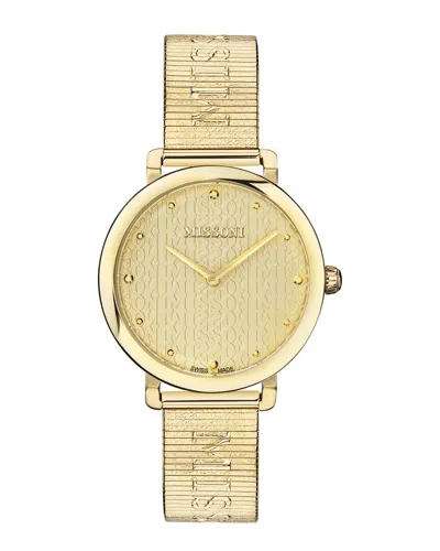 Missoni Women's Lettering Watch In Gold