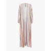 Missoni Womens Light Tones Striped Metallic-weave Knitted Maxi Dress In Light Tones Multicolor