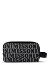 Missoni Logo Clutch Bag In Black