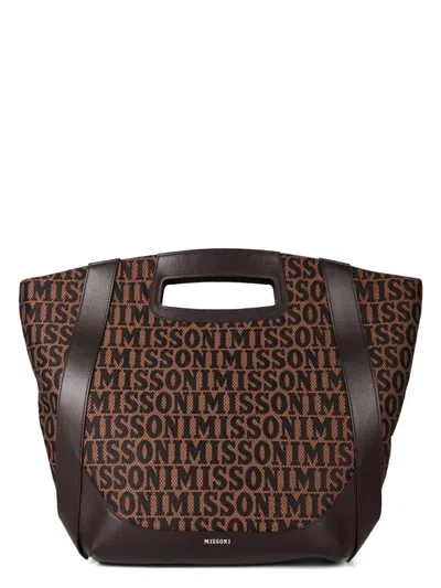 Missoni Women's Logo Tote Shopping Bag In Brown