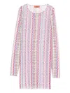 Missoni Midi Dress In Zig Zag Printed Tulle Multicolor 3d Chevron In Multi