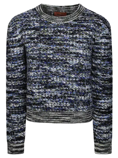 Missoni Women's Long-sleeve Knit Sweater In Blu