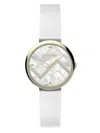 MISSONI WOMEN'S M1 34MM STAINLESS STEEL, MOTHER OF PEARL, DIAMOND & LEATHER STRAP WATCH