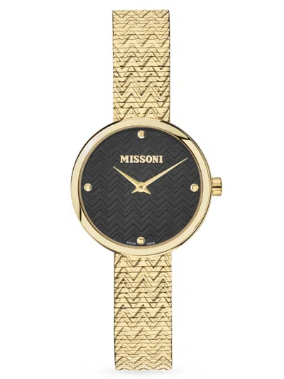 Missoni Women's M1 Cuff 29mm Stainless Steel Bracelet Watch In Gold