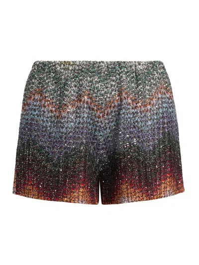 Missoni Women's Meander-chevron Wefted-loom Shorts