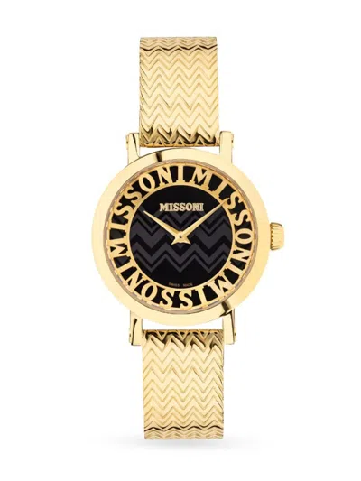 Missoni Women's Melrose 36mm Goldtone Stainless Steel Bracelet Watch In Sapphire