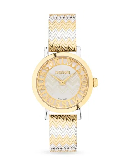 Missoni Women's Melrose 36mm Stainless Steel Bracelet Watch In Gold