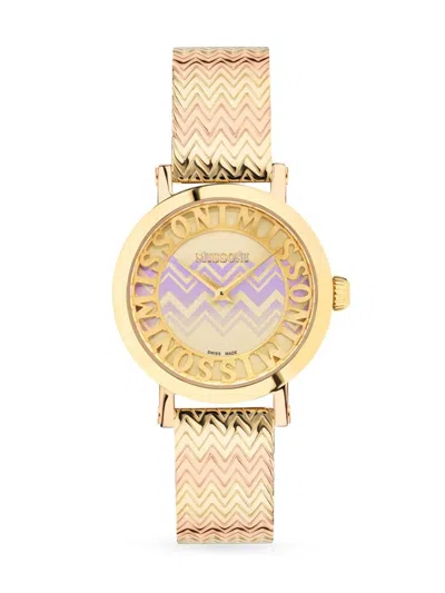 Missoni Women's Melrose 36mm Two Tone Stainless Steel Bracelet Watch In Ivory