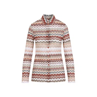 Missoni Women  Ls Chevron Shirt In Multicolor