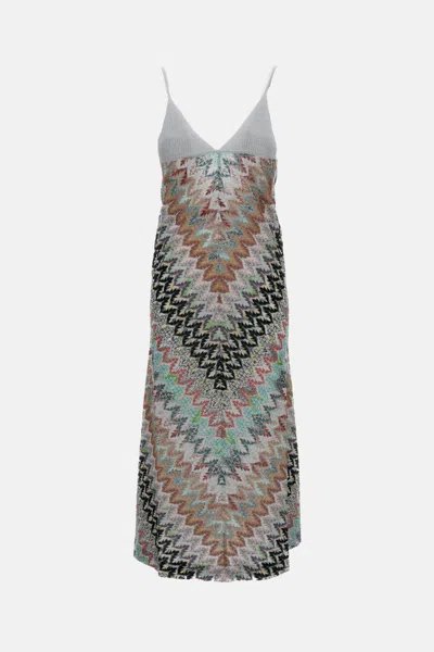 Missoni Sleeveless Long Dress In Multi