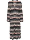 Missoni Patterned Long Cardigan In Multicolour
