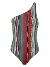 Missoni Mare One-shoulder Metallic Crochet-knit Swimsuit
