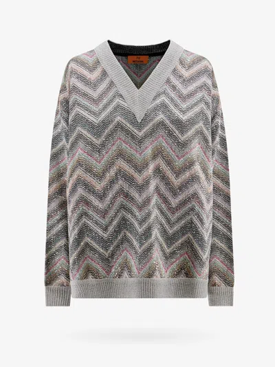 Missoni Women Oversized Sweater With Zig Zag Pattern