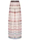 Missoni Zig Zag Mesh Cover-up Trousers With Sequins In Multi