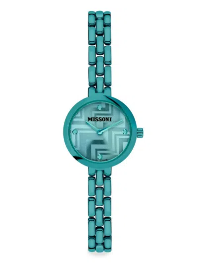 Missoni Women's Petite 25mm Stainless Steel Bracelet Watch In Green