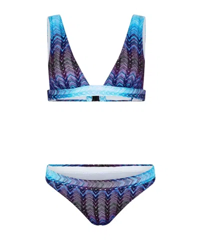Missoni Women's Plunge Bikini In Blue