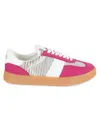 Missoni Sport Leather Sneaker In Fuchsia