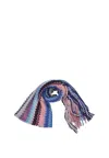 Missoni Women's Scarf  Sc35wmd9720 Multicolor Blue/pink In Multi