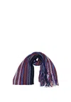 Missoni Women's Scarf  Sc36vid9723 Multicolor Black/red In Blue