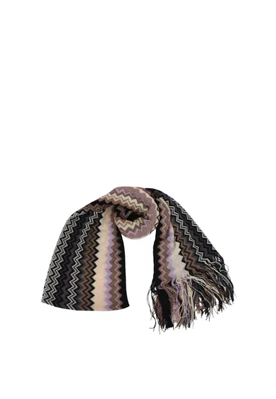 Missoni Women's Scarf  Sc36vid9749 Multicolor Beige In Brown