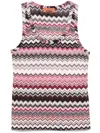 Missoni Multicolor Top With Pink And Black Design In Multicolor