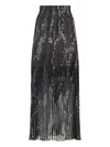 Missoni Patterned-jacquard Metallic-knit Midi Skirt In Black
