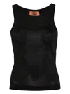 Missoni Sleeveless Lurex Tank Top In Black