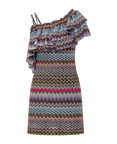 MISSONI WOMEN'S SLEEVELESS ZIGZAG PRINT DRESS IN MULTICOLOR