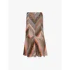Missoni Patchwork-effect Lamé Flared Midi Skirt In Multicolor Space-dyed