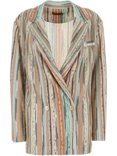 Missoni Women Striped Double-breasted Blazer Jacket