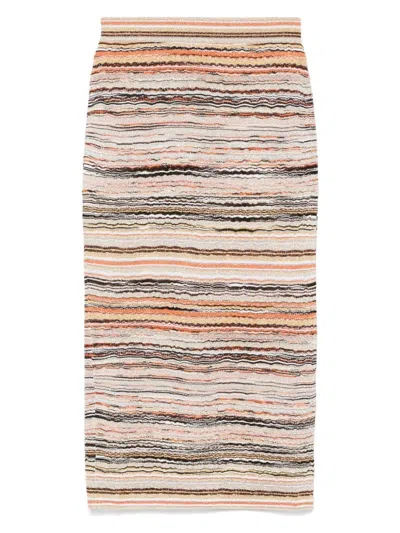 MISSONI WOMEN'S STRIPED MIDI SKIRT